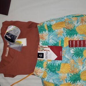 NWT Xl swim trucks and XXL tee